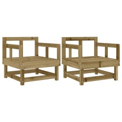 vidaXL Gartenstühle 2 Stk. Kiefernholz Imprägniert