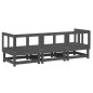 vidaXL 3-tlg. Garten-Lounge-Set Grau Massivholz Kiefer vidaXL 3-tlg. Garten-Lounge-Set Grau Massivholz Kiefer