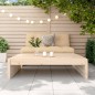 vidaXL Gartenhocker 120x80 cm Massivholz Kiefer vidaXL Gartenhocker 120x80 cm Massivholz Kiefer