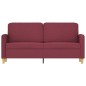 vidaXL 2-Sitzer-Sofa Weinrot 140 cm Stoff vidaXL 2-Sitzer-Sofa Weinrot 140 cm Stoff