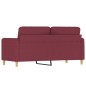 vidaXL 2-Sitzer-Sofa Weinrot 140 cm Stoff vidaXL 2-Sitzer-Sofa Weinrot 140 cm Stoff