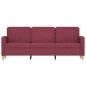 vidaXL 3-Sitzer-Sofa Weinrot 180 cm Stoff vidaXL 3-Sitzer-Sofa Weinrot 180 cm Stoff