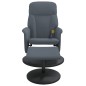 vidaXL Massagesessel mit Fußhocker Dunkelgrau Samt vidaXL Massagesessel mit Fußhocker Dunkelgrau Samt