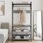 vidaXL Kleiderständer mit Schubladen Grau Sonoma 89x39x184,5 cm vidaXL Kleiderständer mit Schubladen Grau Sonoma 89x39x184,5 cm