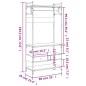 vidaXL Kleiderständer mit Schubladen Grau Sonoma 89x39x184,5 cm vidaXL Kleiderständer mit Schubladen Grau Sonoma 89x39x184,5 cm