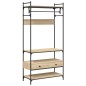 vidaXL Kleiderständer mit Schubladen Sonoma-Eiche 89x39x184,5 cm vidaXL Kleiderständer mit Schubladen Sonoma-Eiche 89x39x184,5 cm