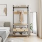 vidaXL Kleiderständer mit Schubladen Sonoma-Eiche 89x39x184,5 cm vidaXL Kleiderständer mit Schubladen Sonoma-Eiche 89x39x184,5 cm