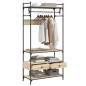 vidaXL Kleiderständer mit Schubladen Sonoma-Eiche 89x39x184,5 cm vidaXL Kleiderständer mit Schubladen Sonoma-Eiche 89x39x184,5 cm