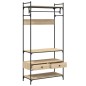 vidaXL Kleiderständer mit Schubladen Sonoma-Eiche 89x39x184,5 cm vidaXL Kleiderständer mit Schubladen Sonoma-Eiche 89x39x184,5 cm