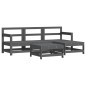 vidaXL 5-tlg. Garten-Lounge-Set Grau Massivholz Kiefer vidaXL 5-tlg. Garten-Lounge-Set Grau Massivholz Kiefer