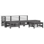 vidaXL 6-tlg. Garten-Lounge-Set Grau Massivholz Kiefer vidaXL 6-tlg. Garten-Lounge-Set Grau Massivholz Kiefer