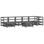 vidaXL 8-tlg. Garten-Lounge-Set Grau Massivholz Kiefer vidaXL 8-tlg. Garten-Lounge-Set Grau Massivholz Kiefer