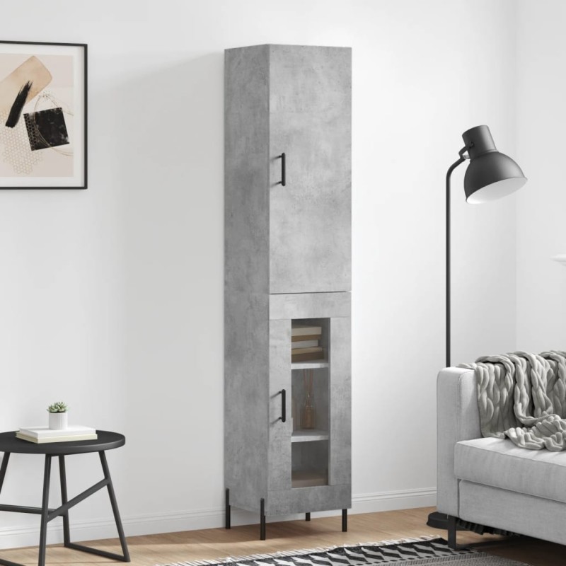 vidaXL Highboard Betongrau 34,5x34x180 cm Holzwerkstoff vidaXL Highboard Betongrau 34,5x34x180 cm Holzwerkstoff
