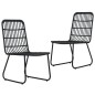 3-tlg. Garten-Essgruppe Poly Rattan und Glas 3-tlg. Garten-Essgruppe Poly Rattan und Glas