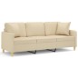 vidaXL 3-Sitzer-Sofa mit Zierkissen Creme 180 cm Stoff vidaXL 3-Sitzer-Sofa mit Zierkissen Creme 180 cm Stoff