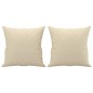 vidaXL 3-Sitzer-Sofa mit Zierkissen Creme 180 cm Stoff vidaXL 3-Sitzer-Sofa mit Zierkissen Creme 180 cm Stoff
