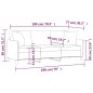 vidaXL 3-Sitzer-Sofa mit Zierkissen Creme 180 cm Stoff vidaXL 3-Sitzer-Sofa mit Zierkissen Creme 180 cm Stoff