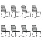 9-tlg. Garten-Essgruppe Poly Rattan und Glas
