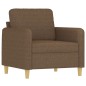 vidaXL 3-tlg. Sofagarnitur mit Kissen Braun Stoff vidaXL 3-tlg. Sofagarnitur mit Kissen Braun Stoff