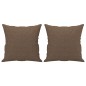 vidaXL 3-tlg. Sofagarnitur mit Kissen Braun Stoff vidaXL 3-tlg. Sofagarnitur mit Kissen Braun Stoff