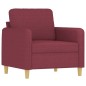 vidaXL 4-tlg. Sofagarnitur mit Kissen Weinrot Stoff vidaXL 4-tlg. Sofagarnitur mit Kissen Weinrot Stoff