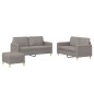 vidaXL 3-tlg. Sofagarnitur mit Kissen Taupe Stoff vidaXL 3-tlg. Sofagarnitur mit Kissen Taupe Stoff