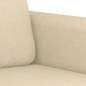vidaXL 2-tlg. Sofagarnitur mit Kissen Creme Stoff vidaXL 2-tlg. Sofagarnitur mit Kissen Creme Stoff