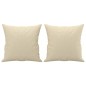vidaXL 2-tlg. Sofagarnitur mit Kissen Creme Stoff vidaXL 2-tlg. Sofagarnitur mit Kissen Creme Stoff