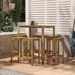 vidaXL 7-tlg. Gartenbar-Set Kiefernholz Imprägniert