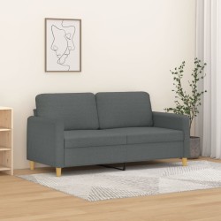 vidaXL 2-Sitzer-Sofa Dunkelgrau 140 cm Stoff