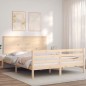 vidaXL Massivholzbett mit Kopfteil 160x200 cm vidaXL Massivholzbett mit Kopfteil 160x200 cm
