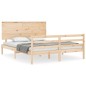 vidaXL Massivholzbett mit Kopfteil 160x200 cm vidaXL Massivholzbett mit Kopfteil 160x200 cm