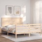 vidaXL Massivholzbett mit Kopfteil 160x200 cm vidaXL Massivholzbett mit Kopfteil 160x200 cm