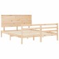 vidaXL Massivholzbett mit Kopfteil 160x200 cm vidaXL Massivholzbett mit Kopfteil 160x200 cm