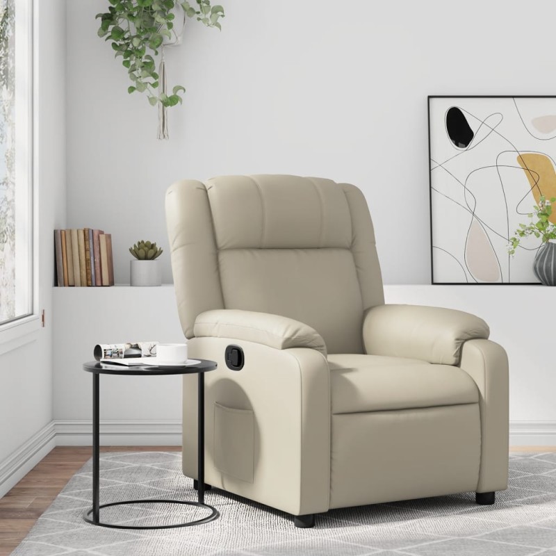 vidaXL Relaxsessel Creme Kunstleder vidaXL Relaxsessel Creme Kunstleder