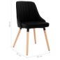 Esszimmerstühle 6 Stk. Schwarz Samt Esszimmerstühle 6 Stk. Schwarz Samt