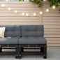 vidaXL Garten-Mittelsofa Schwarz Massivholz Kiefer vidaXL Garten-Mittelsofa Schwarz Massivholz Kiefer