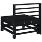 vidaXL Garten-Mittelsofa Schwarz Massivholz Kiefer vidaXL Garten-Mittelsofa Schwarz Massivholz Kiefer