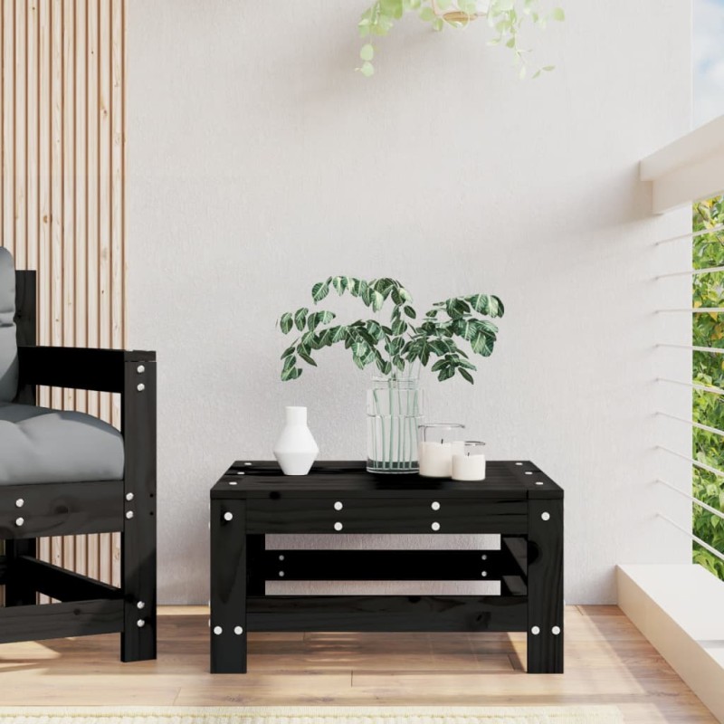 vidaXL Gartenhocker Schwarz Massivholz Kiefer vidaXL Gartenhocker Schwarz Massivholz Kiefer