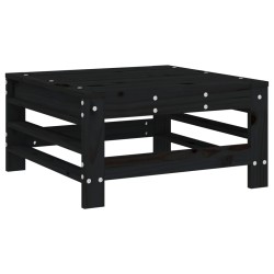 vidaXL Gartenhocker Schwarz Massivholz Kiefer