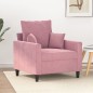 vidaXL Sessel Rosa 60 cm Samt vidaXL Sessel Rosa 60 cm Samt