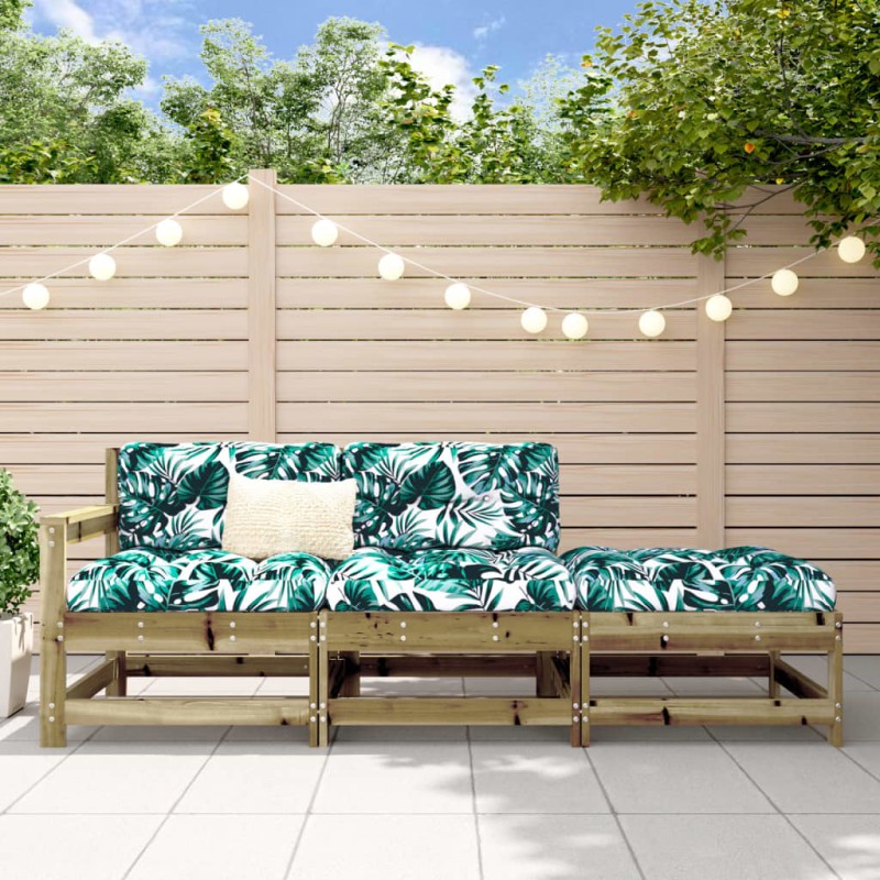 vidaXL 3-tlg. Garten-Lounge-Set Kiefernholz Imprägniert vidaXL 3-tlg. Garten-Lounge-Set Kiefernholz Imprägniert