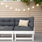 vidaXL Garten-Ecksofa Weiß Massivholz Kiefer vidaXL Garten-Ecksofa Weiß Massivholz Kiefer