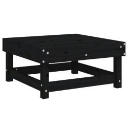 vidaXL Gartenhocker Schwarz Massivholz Kiefer