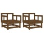 vidaXL Gartenstühle 2 Stk. Honigbraun Massivholz Kiefer vidaXL Gartenstühle 2 Stk. Honigbraun Massivholz Kiefer