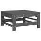 vidaXL Gartenhocker Grau Massivholz Kiefer vidaXL Gartenhocker Grau Massivholz Kiefer