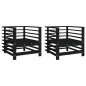 vidaXL Gartenstühle 2 Stk. Schwarz Massivholz Kiefer vidaXL Gartenstühle 2 Stk. Schwarz Massivholz Kiefer
