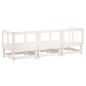 vidaXL 3-tlg. Garten-Lounge-Set Weiß Massivholz Kiefer vidaXL 3-tlg. Garten-Lounge-Set Weiß Massivholz Kiefer