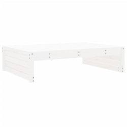 vidaXL Gartenhocker Weiß 120x80 cm Massivholz Kiefer
