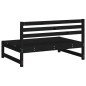 vidaXL Garten-Mittelsofa Schwarz 120x80 cm Massivholz Kiefer vidaXL Garten-Mittelsofa Schwarz 120x80 cm Massivholz Kiefer